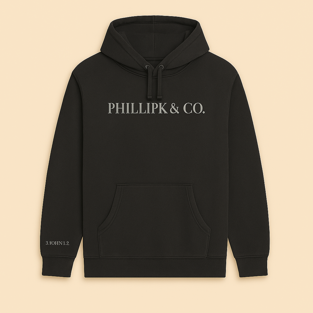 PhillipK & Co. Signature Pigment Slate Black Dyed Hoodie