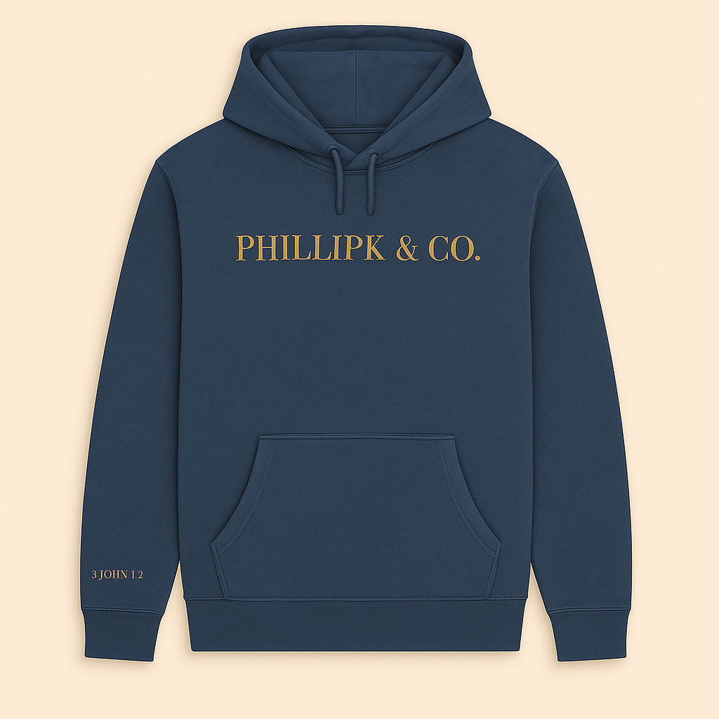 PhillipK & Co. Signature Pigment Slate Blue Dyed Hoodie