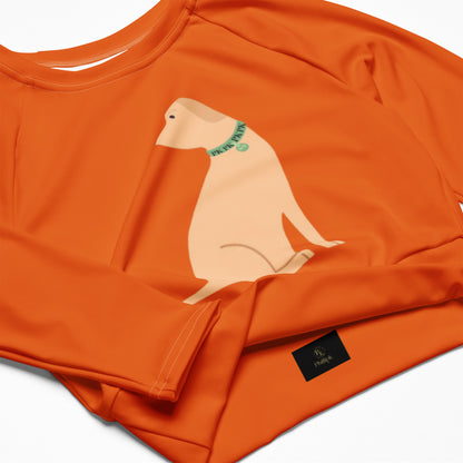 Graphic Recycled Long-Sleeve Crop Top - PhillipK & Co.
