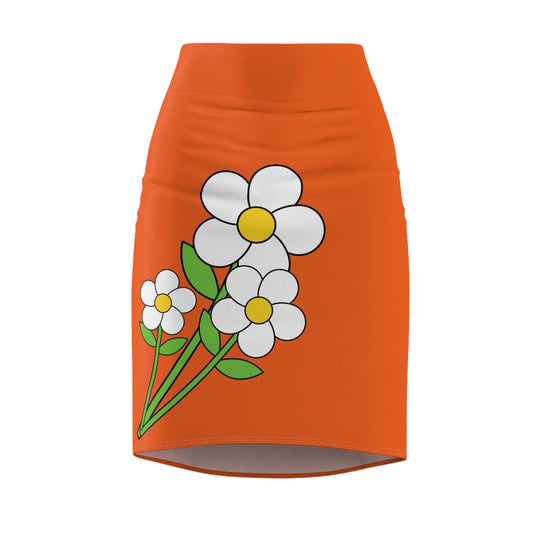 Floral Print Women's Pencil Skirt - Bright & Stylish for Spring Fashion - PhillipK & Co.