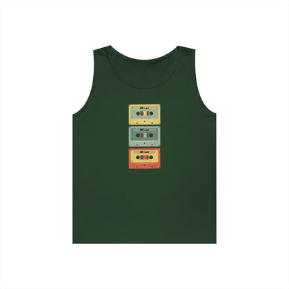 Retro Cassette Tape Heavy Cotton Tank Top - PhillipK & Co.