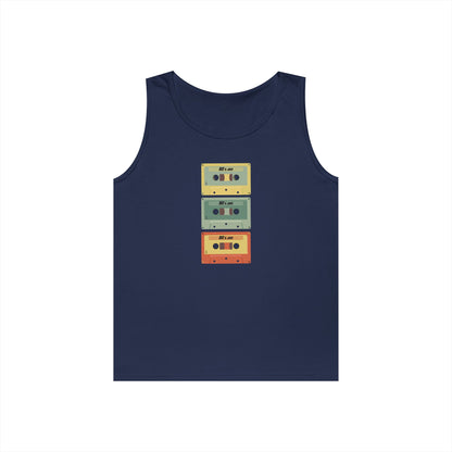 Retro Cassette Tape Heavy Cotton Tank Top - PhillipK & Co.