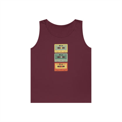 Retro Cassette Tape Heavy Cotton Tank Top - PhillipK & Co.