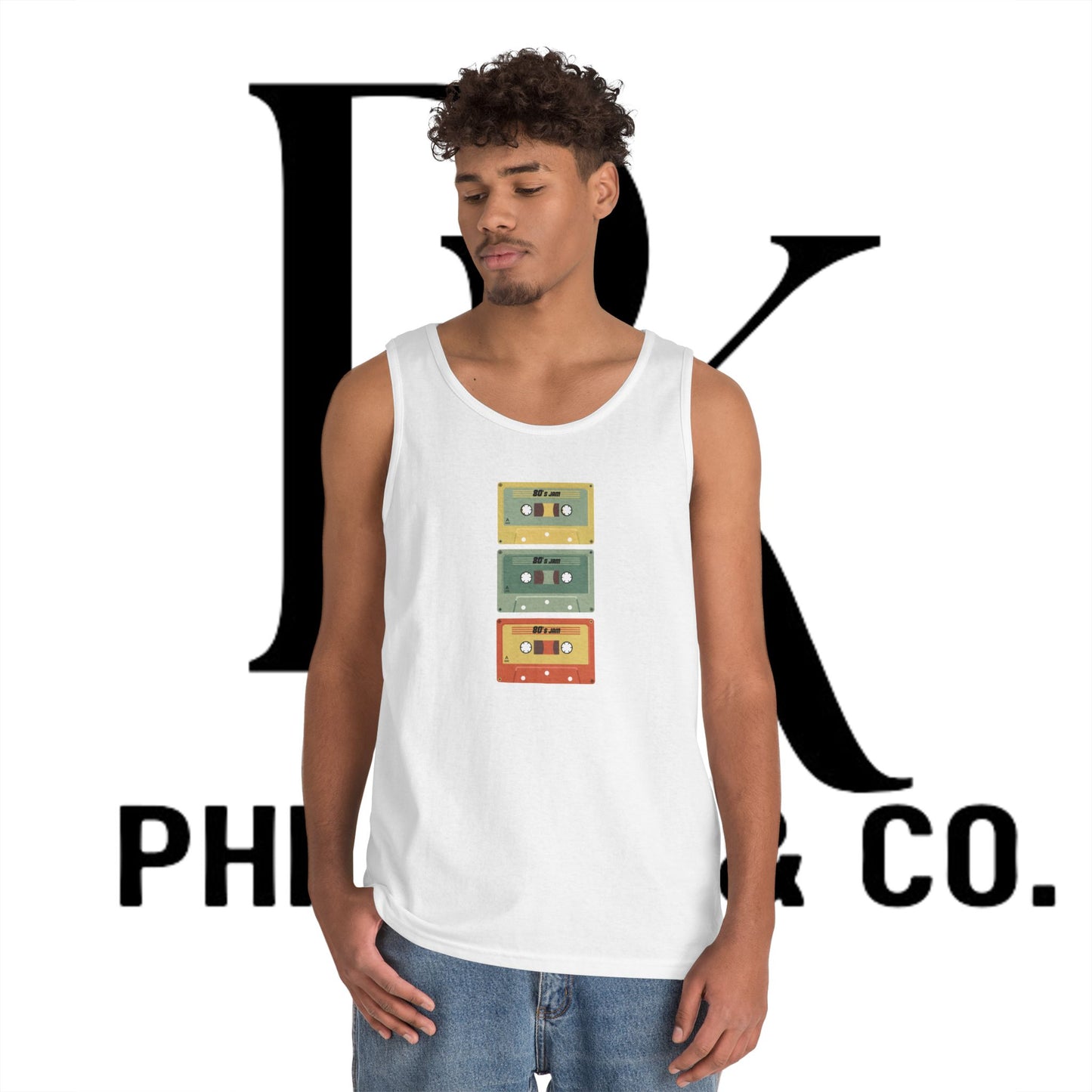 Retro Cassette Tape Heavy Cotton Tank Top - PhillipK & Co.