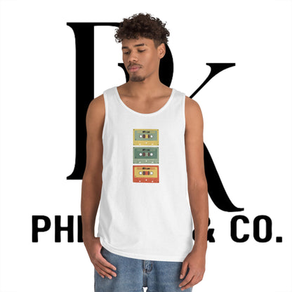 Retro Cassette Tape Heavy Cotton Tank Top - PhillipK & Co.