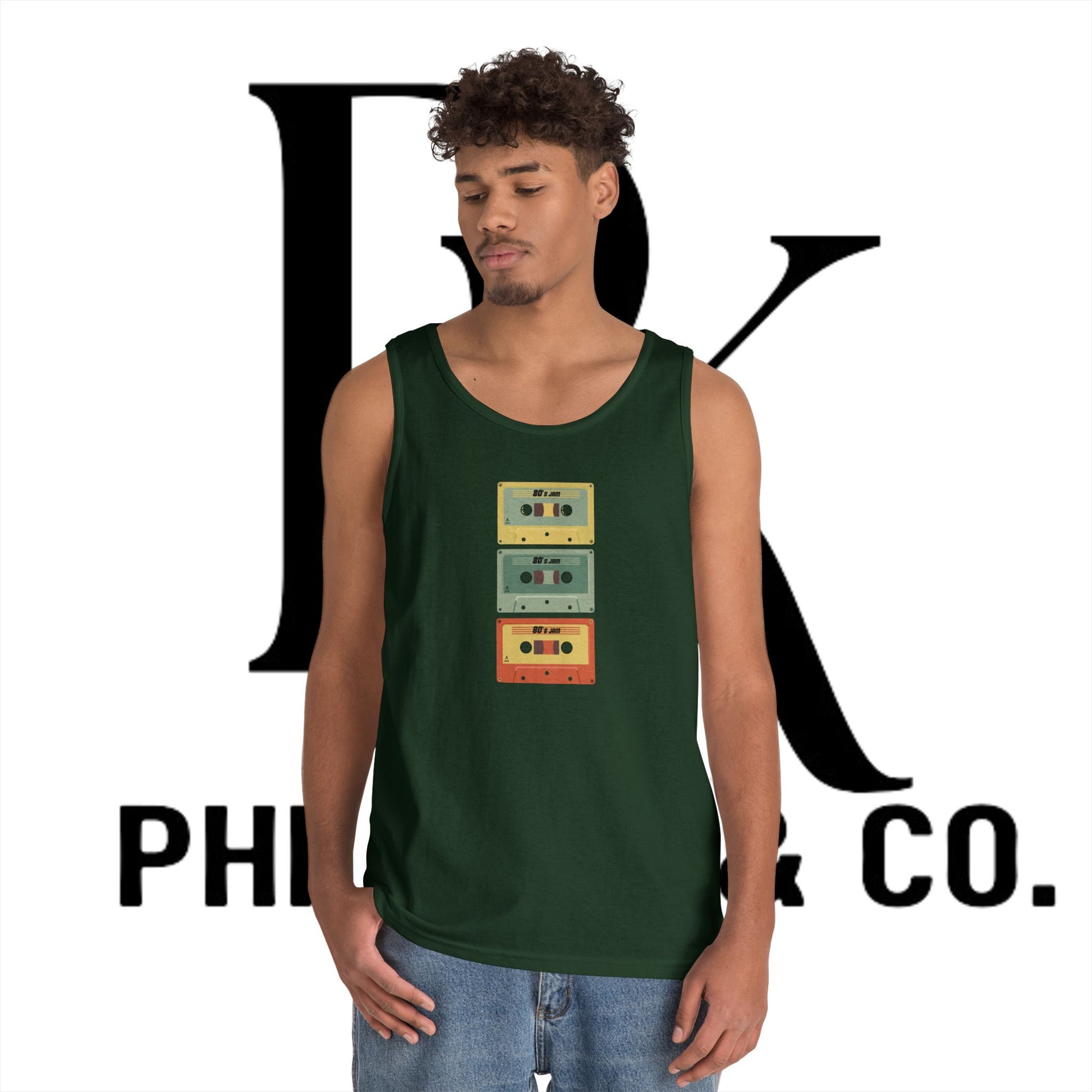 Retro Cassette Tape Heavy Cotton Tank Top - PhillipK & Co.