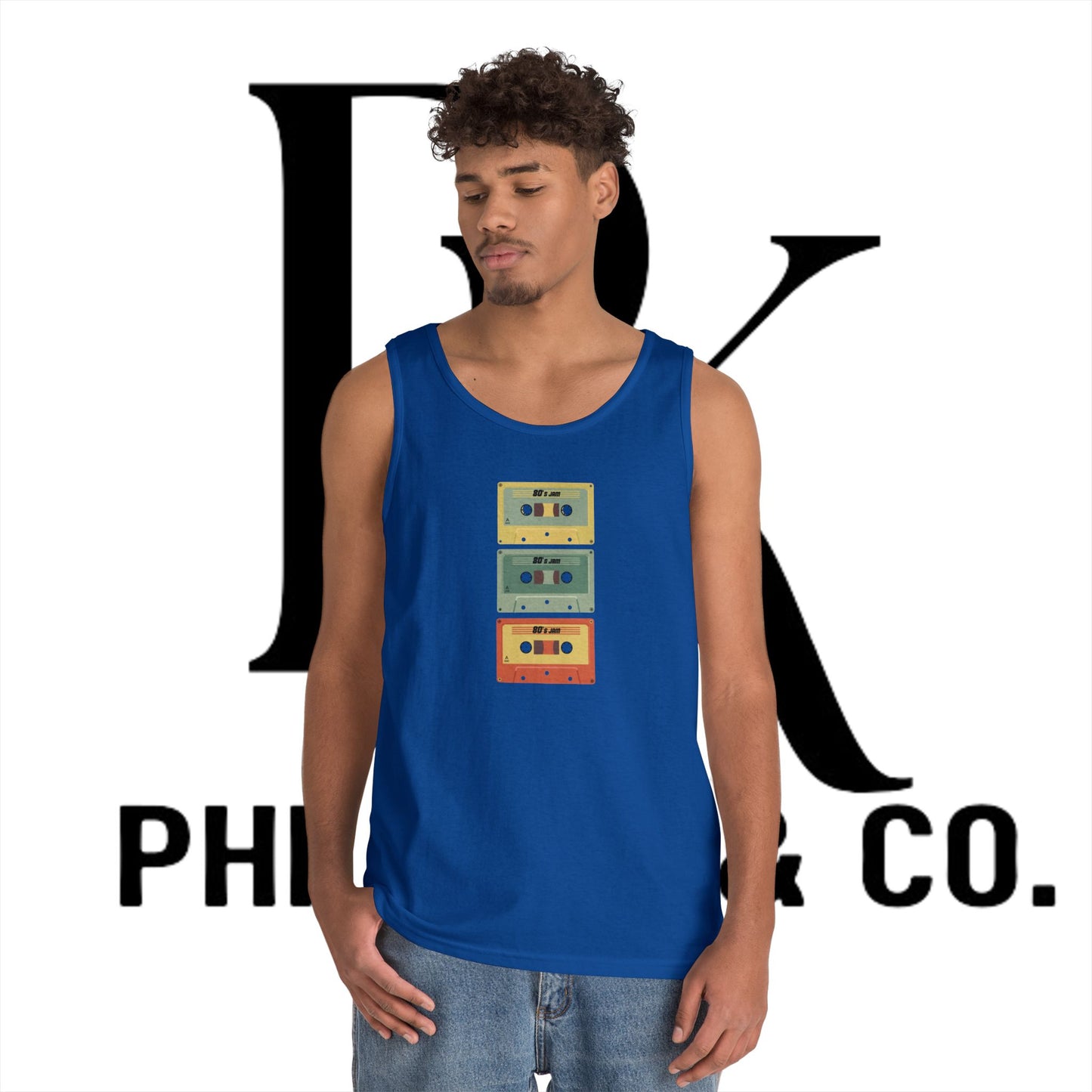 Retro Cassette Tape Heavy Cotton Tank Top - PhillipK & Co.