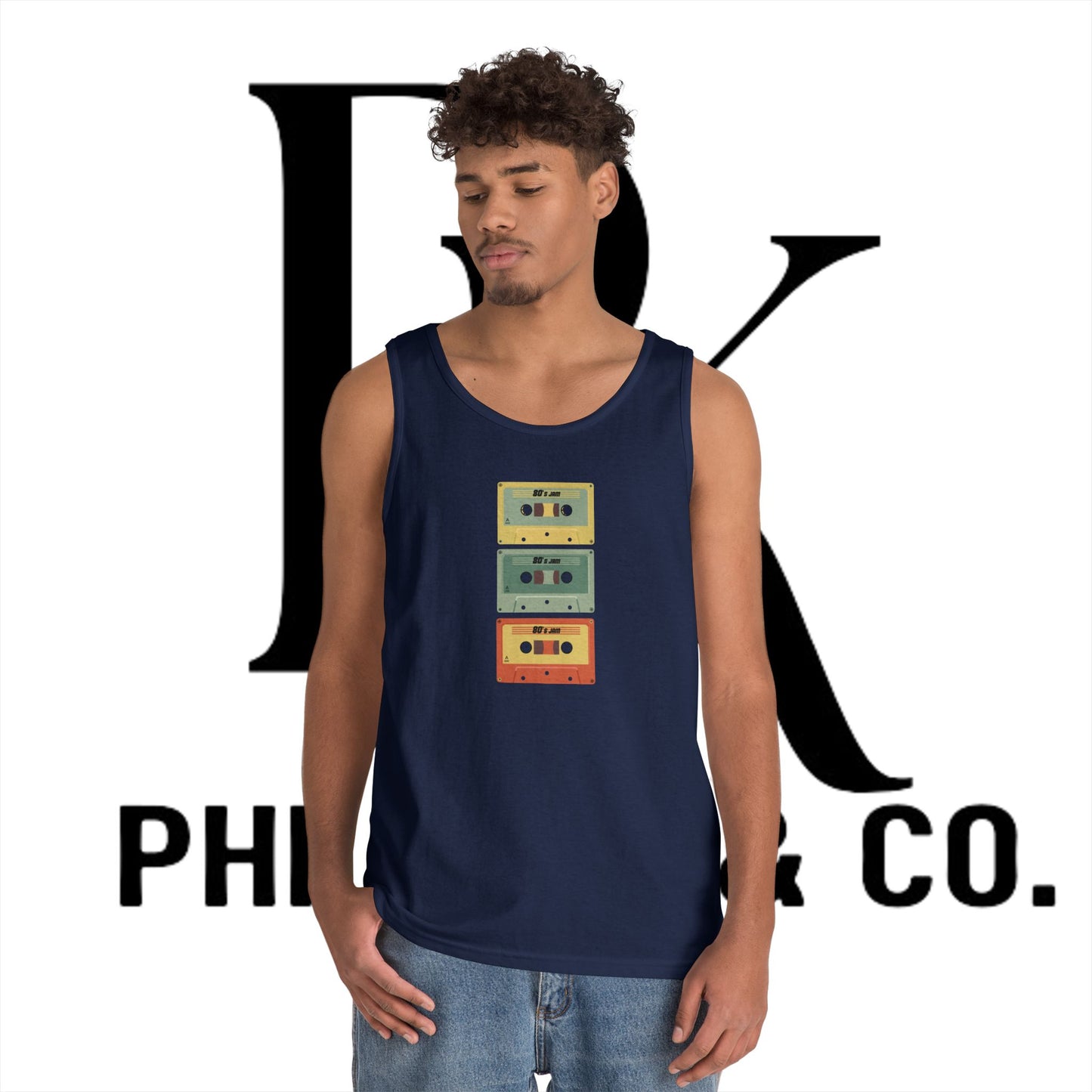 Retro Cassette Tape Heavy Cotton Tank Top - PhillipK & Co.