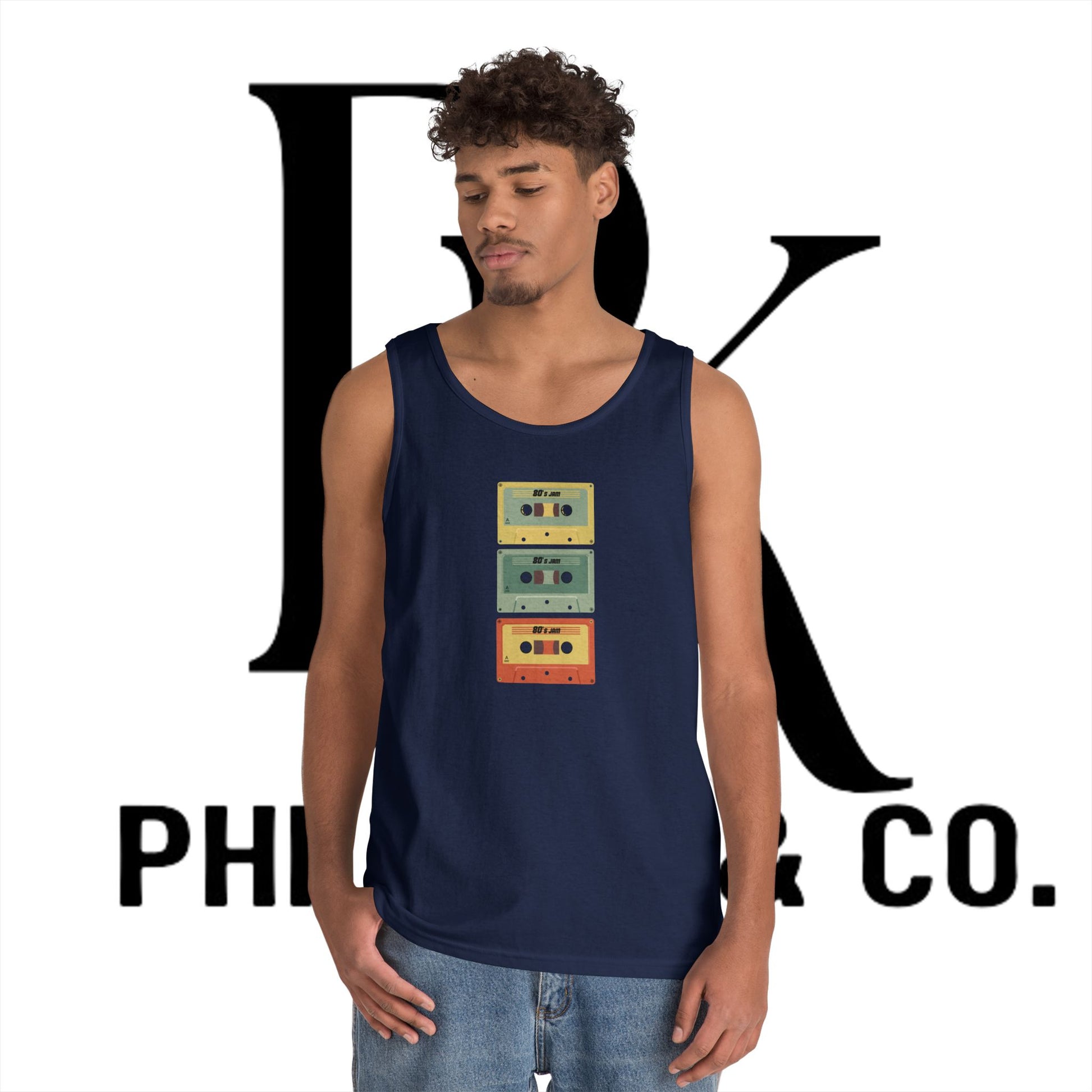 Retro Cassette Tape Heavy Cotton Tank Top - PhillipK & Co.
