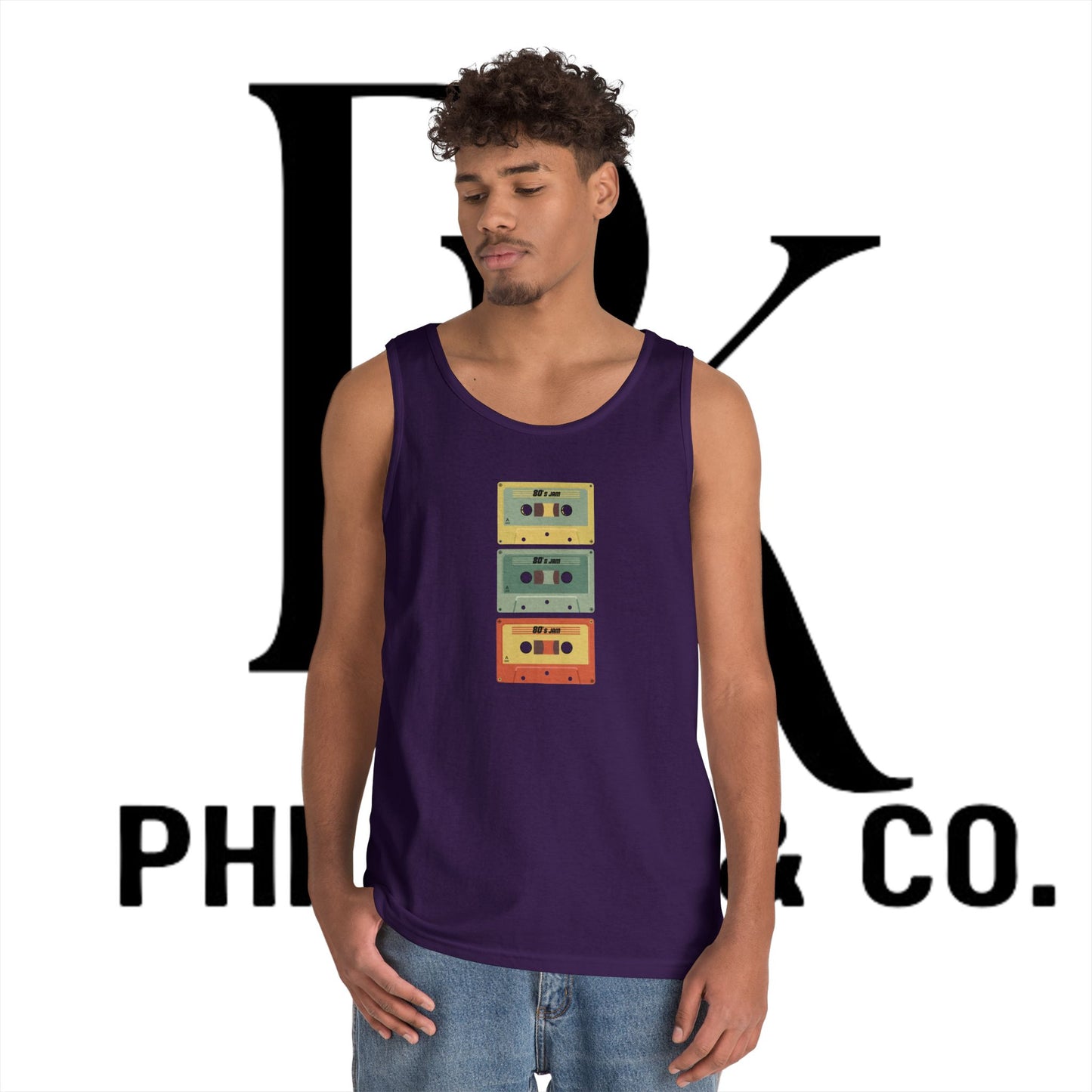 Retro Cassette Tape Heavy Cotton Tank Top - PhillipK & Co.