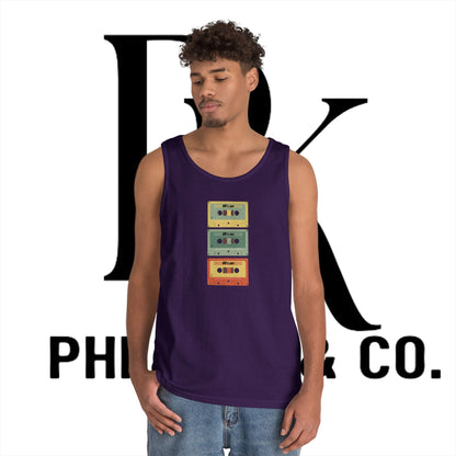 Retro Cassette Tape Heavy Cotton Tank Top - PhillipK & Co.